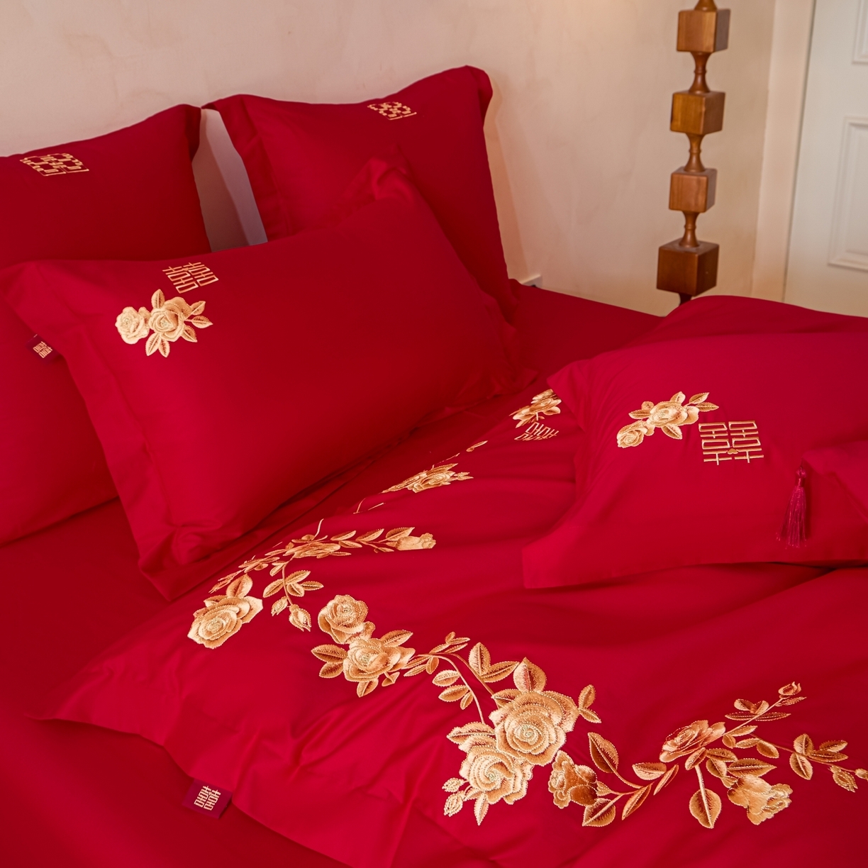 91家纺网 家纺一手货源 找家纺 （总）东方合美（原：皇家传奇） 2026新款长绒棉轻奢婚庆四件套