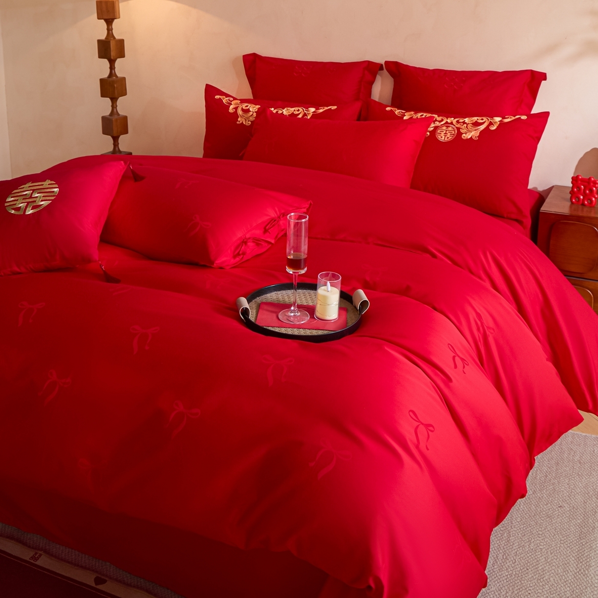 91家纺网 家纺一手货源 找家纺 （总）东方合美（原：皇家传奇） 2026新款长绒棉轻奢婚庆四件套