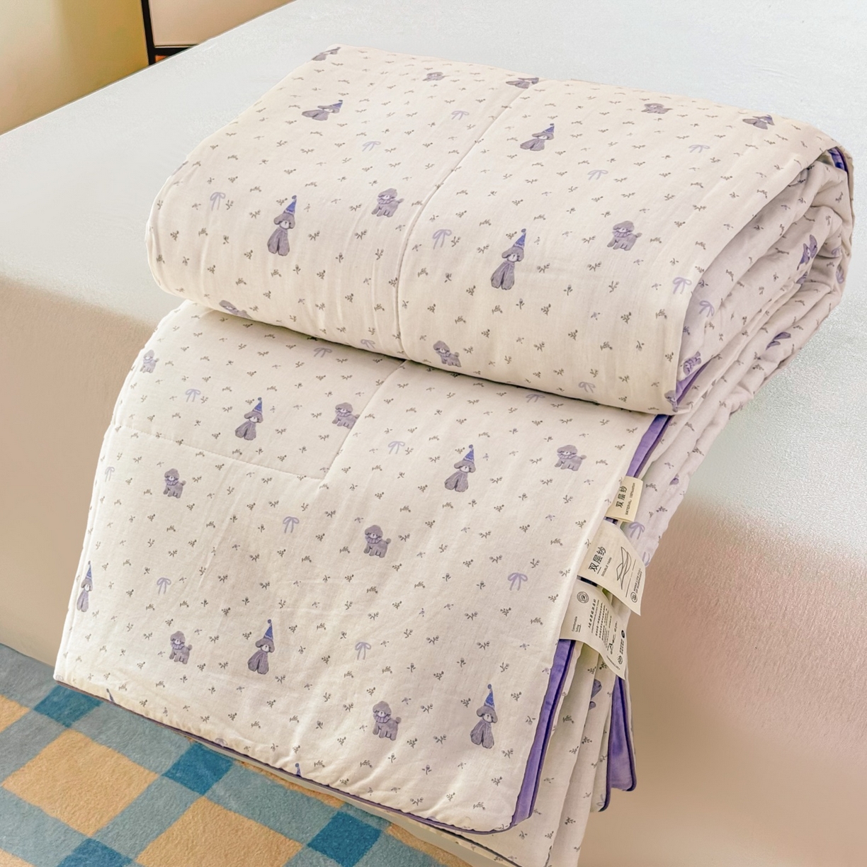 梵克保罗 2026新款A类全棉双层纱夏被夏凉被空调被 乐萌小狗