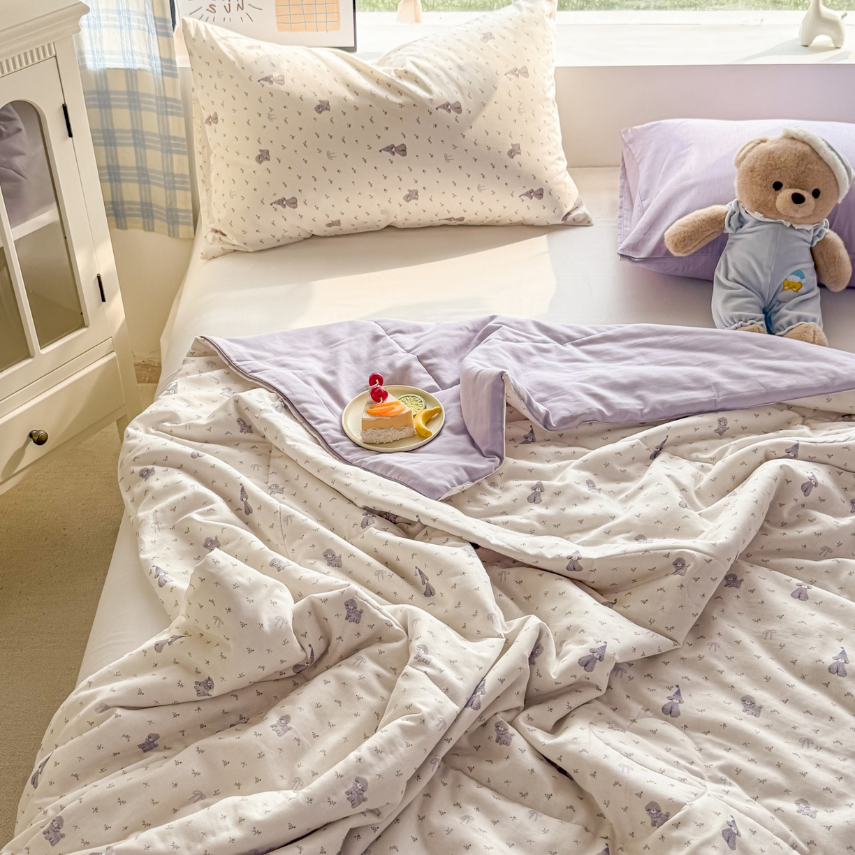 91家纺网 家纺一手货源 找家纺 梵克保罗 2026新款A类全棉双层纱夏被夏凉被空调被 乐萌小狗