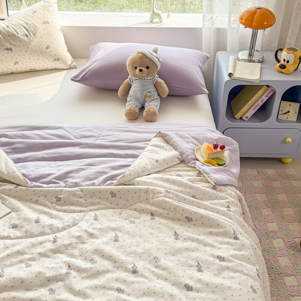 91家纺网 家纺一手货源 找家纺 梵克保罗 2026新款A类全棉双层纱夏被夏凉被空调被 乐萌小狗