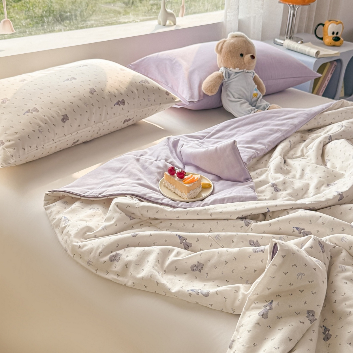 91家纺网 家纺一手货源 找家纺 梵克保罗 2026新款A类全棉双层纱夏被夏凉被空调被 乐萌小狗