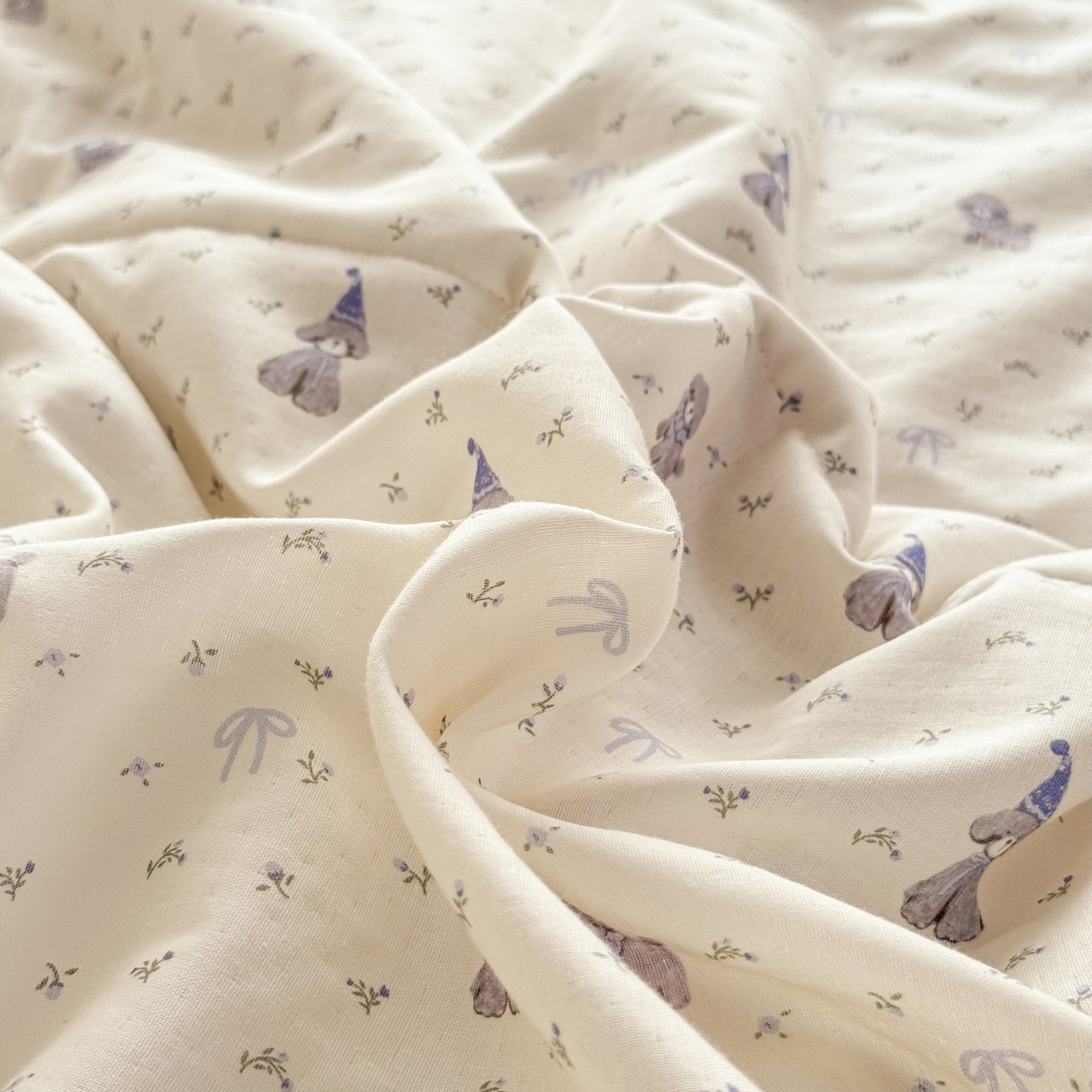 91家纺网 家纺一手货源 找家纺 梵克保罗 2026新款A类全棉双层纱夏被夏凉被空调被 乐萌小狗