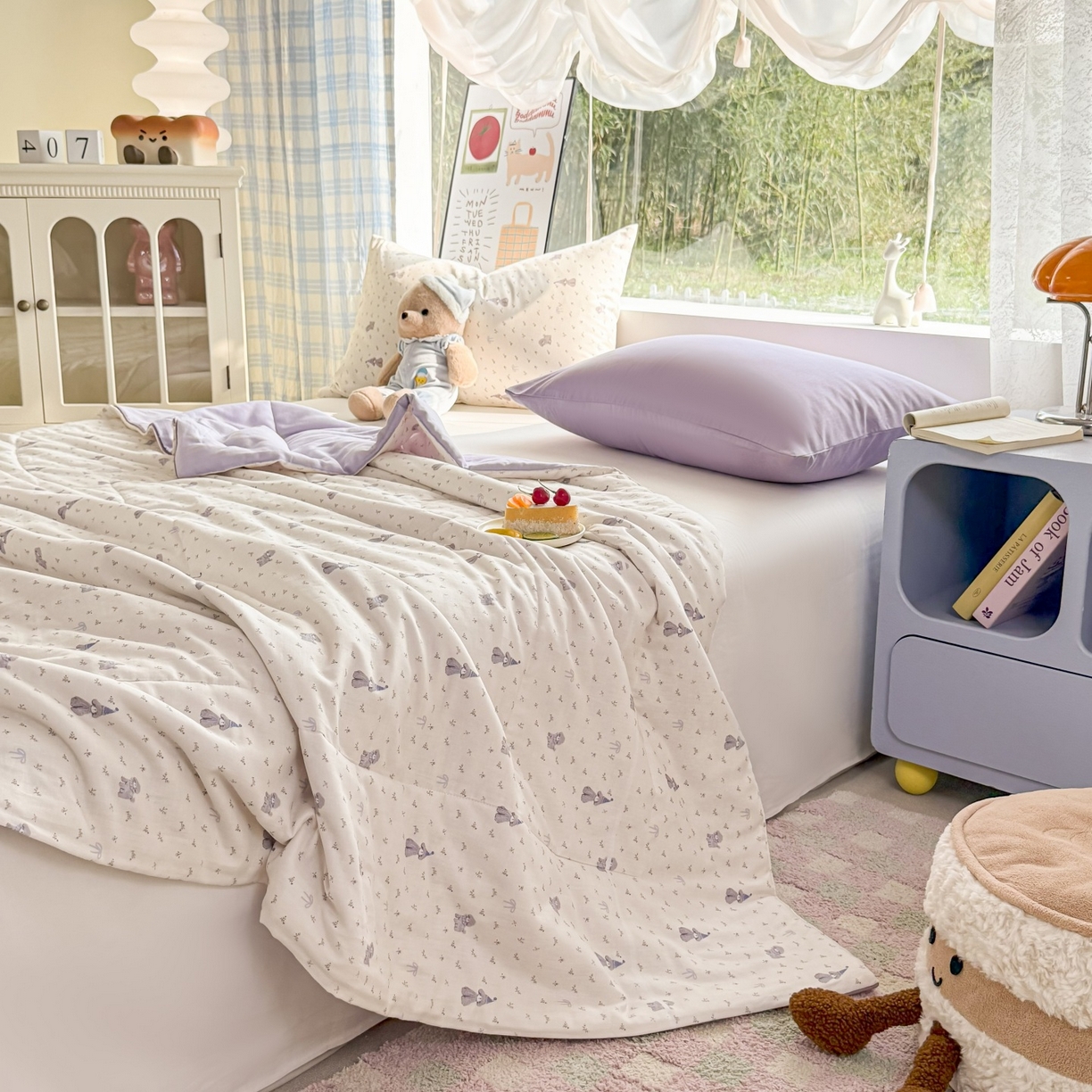 91家纺网 家纺一手货源 找家纺 梵克保罗 2026新款A类全棉双层纱夏被夏凉被空调被 乐萌小狗