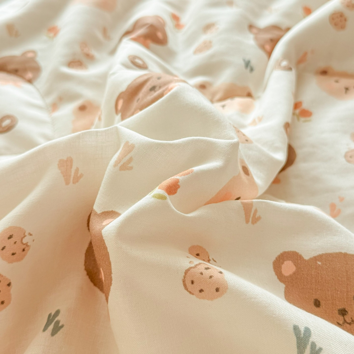 91家纺网 家纺一手货源 找家纺 梵克保罗 2026新款A类全棉双层纱夏被夏凉被空调被 迷你熊