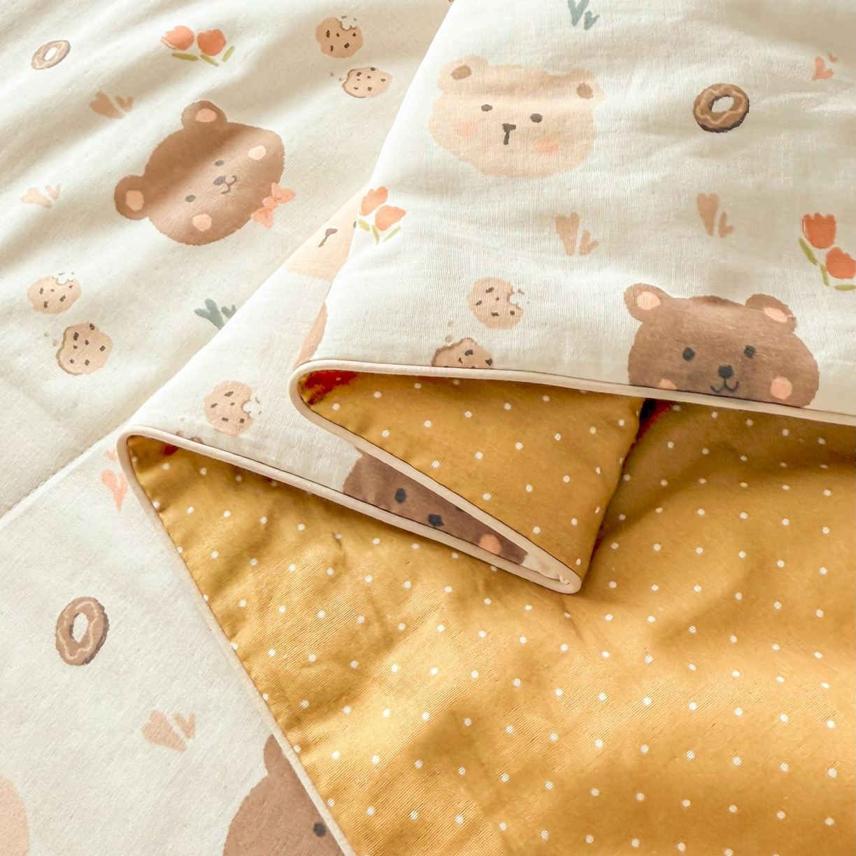 91家纺网 家纺一手货源 找家纺 梵克保罗 2026新款A类全棉双层纱夏被夏凉被空调被 迷你熊