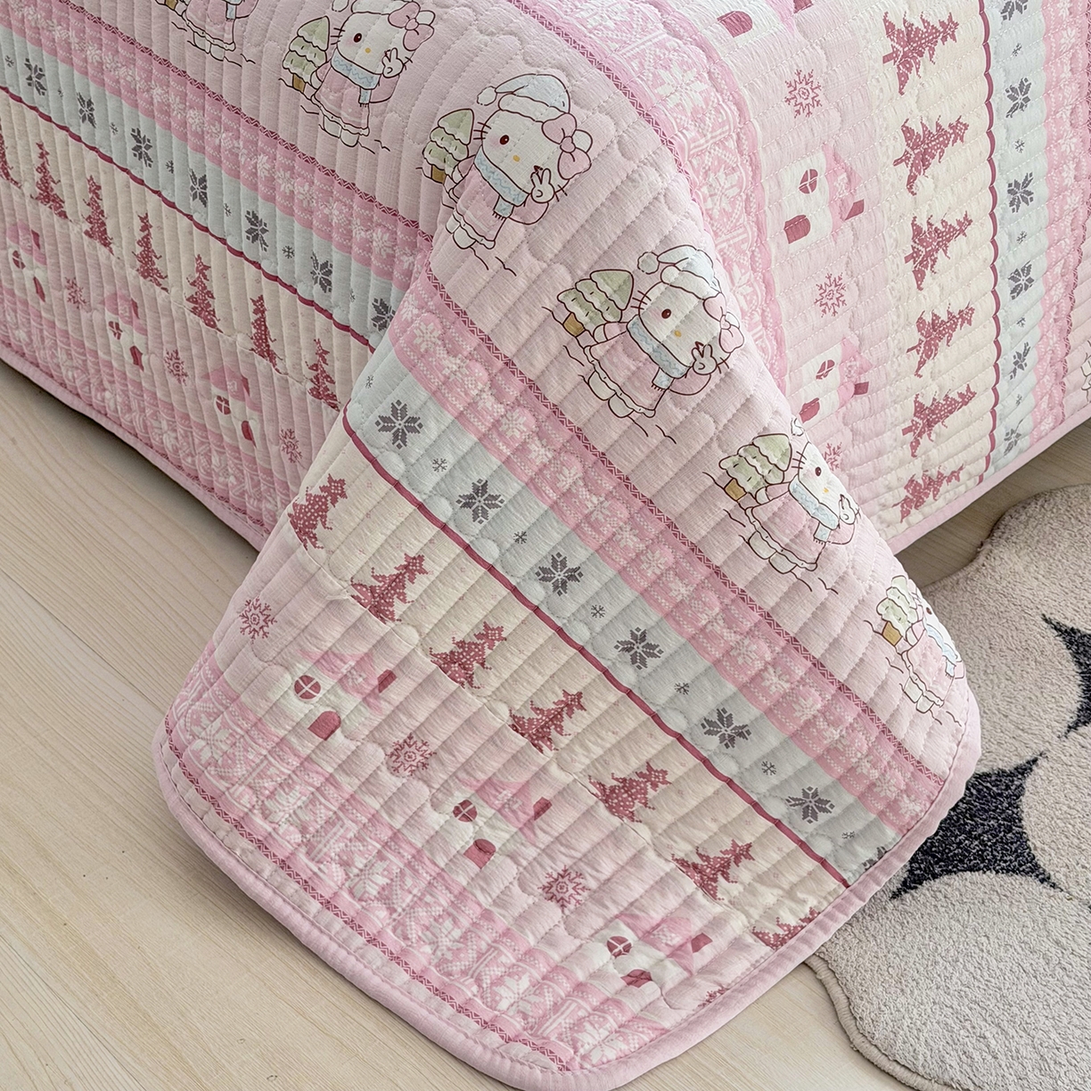 91家纺网 家纺一手货源 找家纺 （总）悠米悠家 2026春夏新款木棉双层纱单床盖 床盖单件