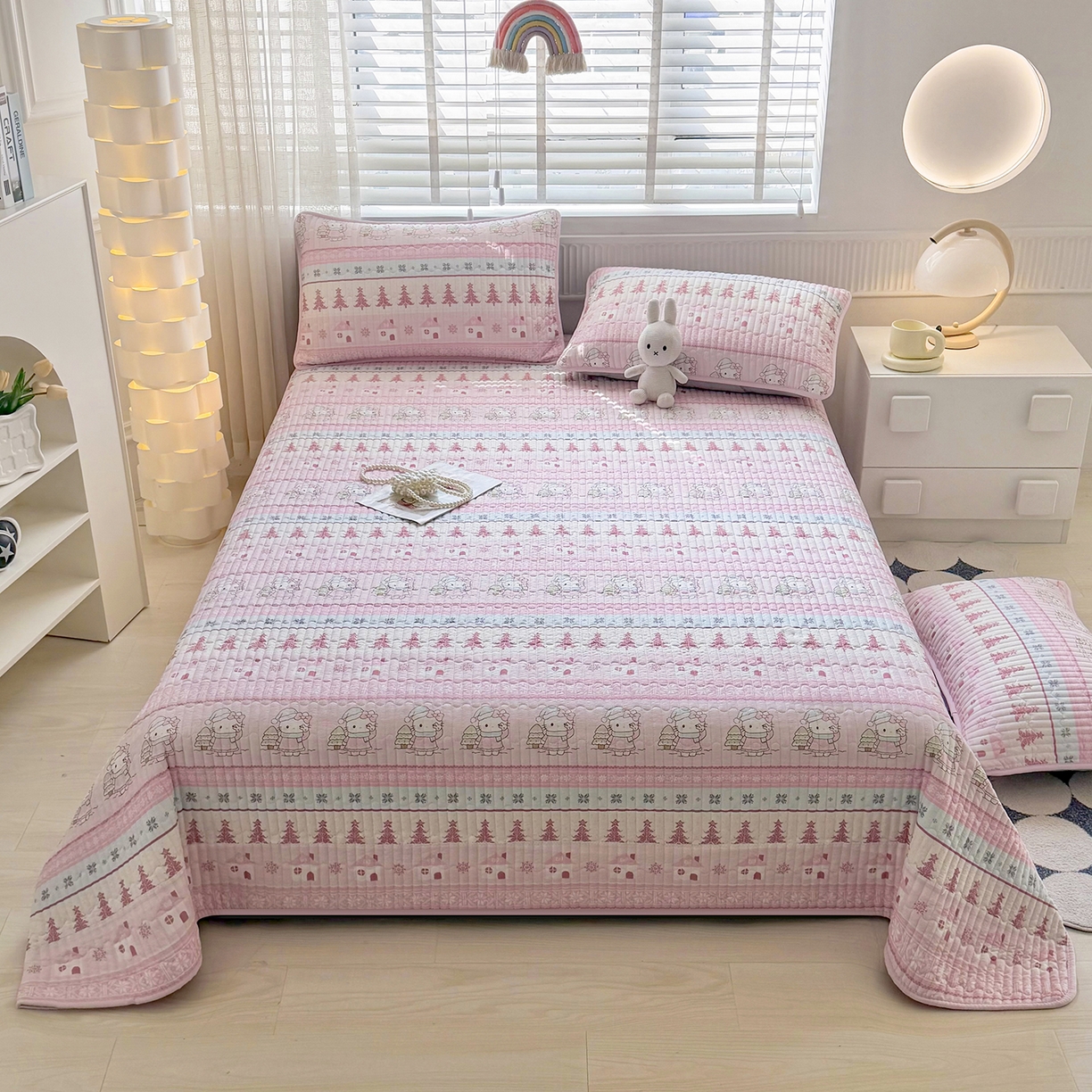 91家纺网 家纺一手货源 找家纺 （总）悠米悠家 2026春夏新款木棉双层纱单床盖 床盖单件