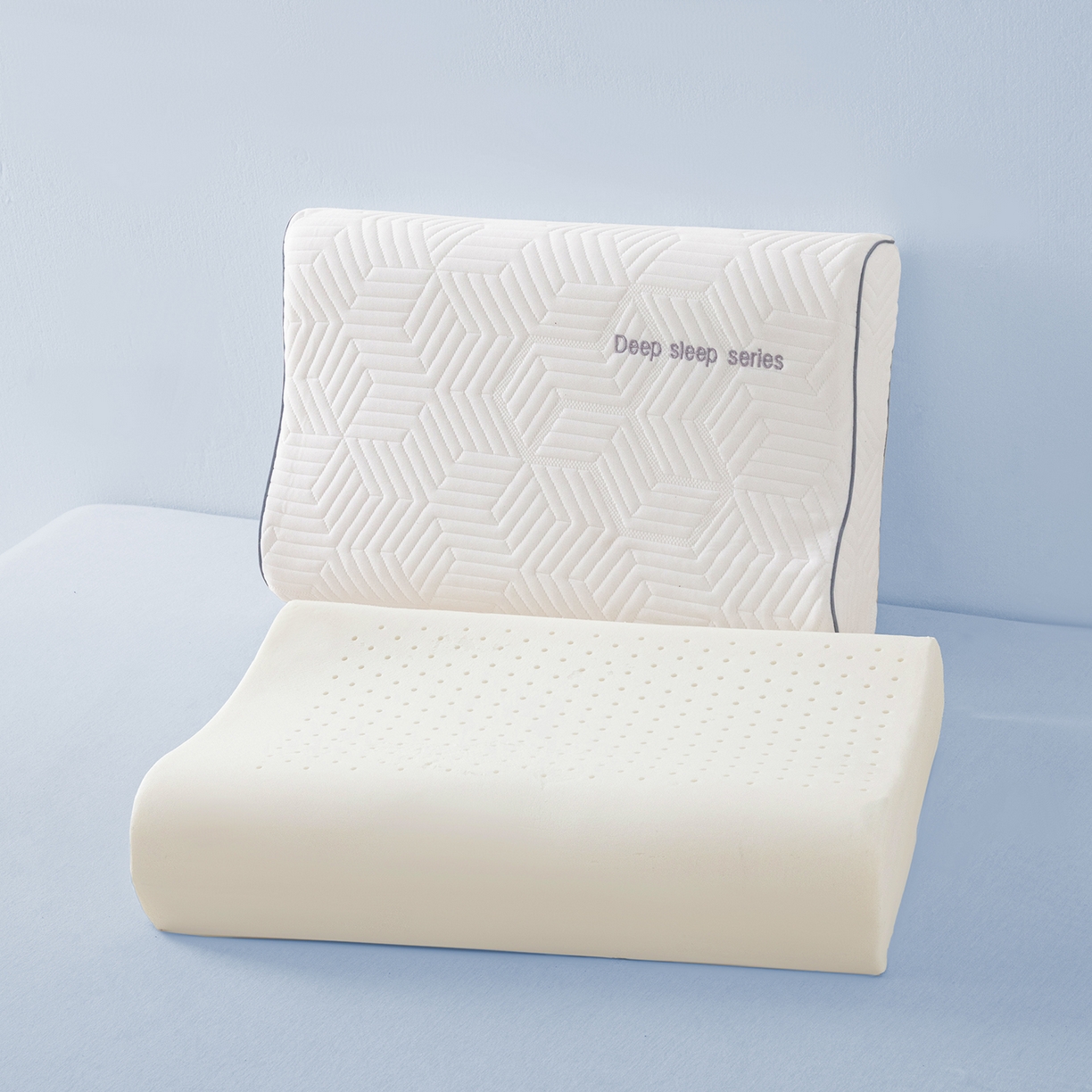 91家纺网 家纺一手货源 找家纺 贵夫人 2026春夏新款刺绣款太空记忆枕 枕头枕芯 刺绣款太空记忆枕-高枕