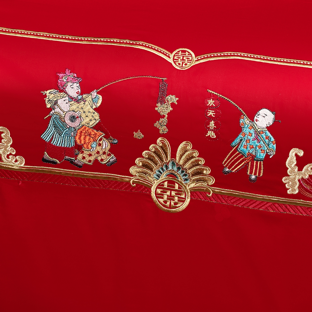 91家纺网 家纺一手货源 找家纺 （总）蒂爵 2026婚庆新疆长绒棉纯棉原版大绣花婚庆四件套多件套340系列