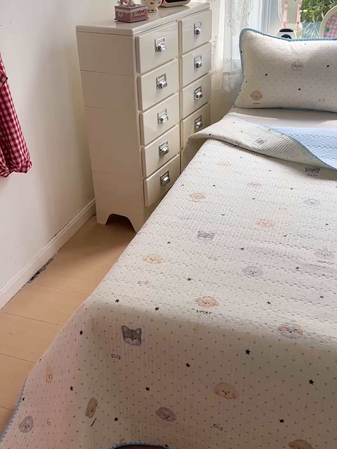 91家纺网 家纺一手货源 找家纺 恒尚居 2026新款A类贝壳绣泡芙纱床盖四套件泡芙棉双层纱床垫床褥 宠物天地