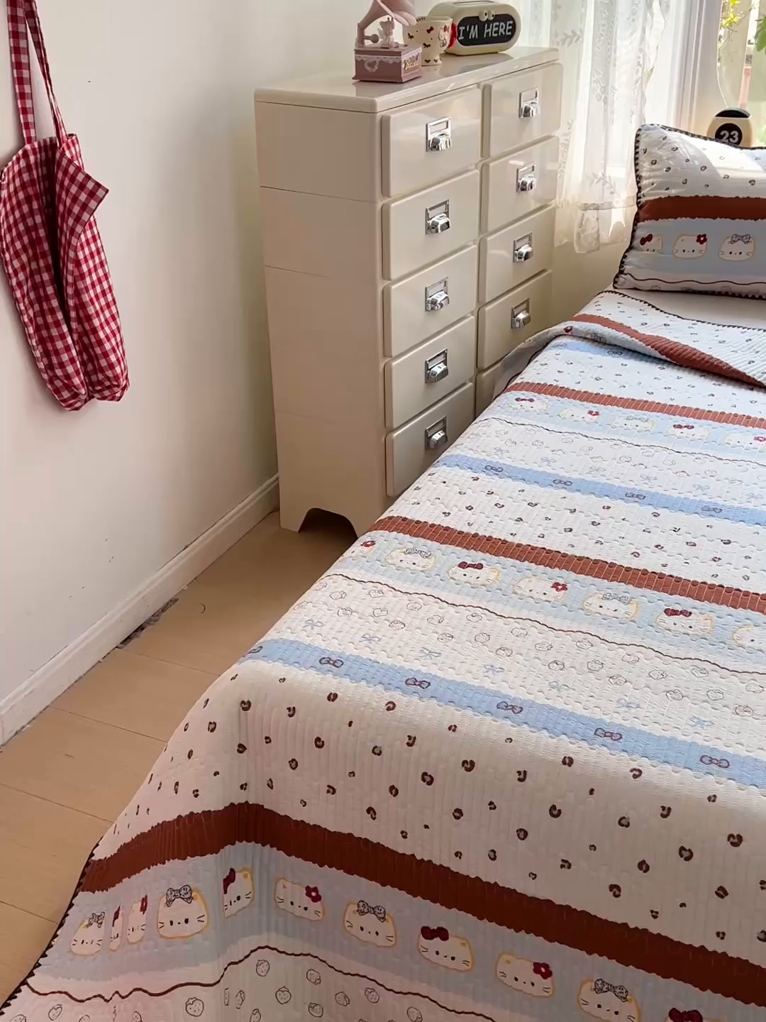 91家纺网 家纺一手货源 找家纺 恒尚居 2026新款A类贝壳绣泡芙纱床盖四套件泡芙棉双层纱床垫床褥 波点奶芙-咖