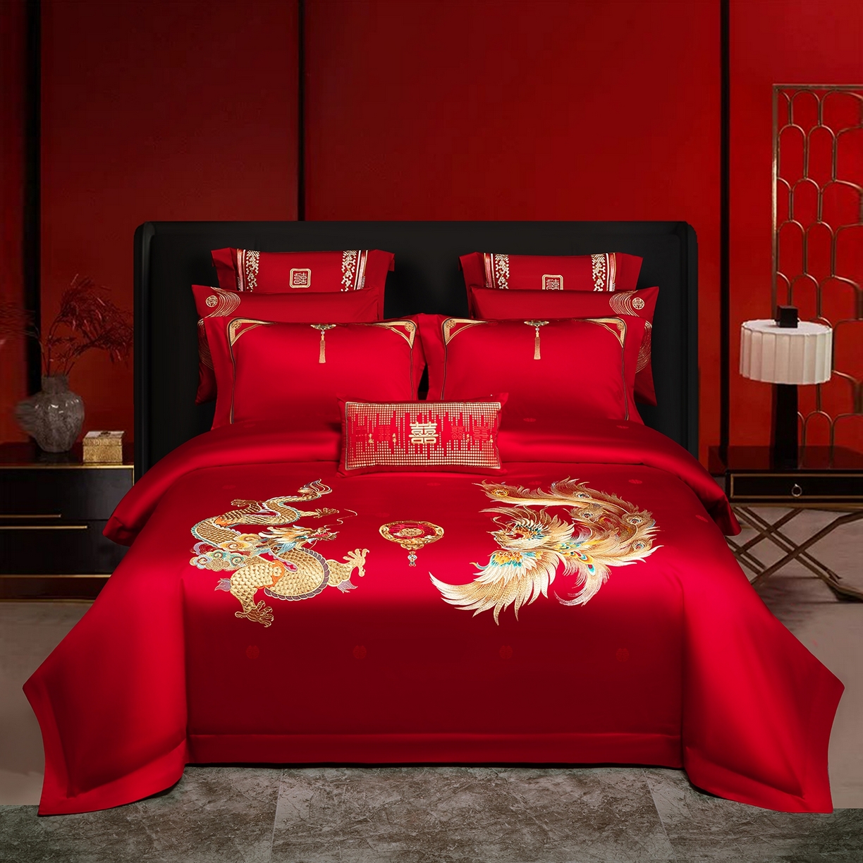 91家纺网 家纺一手货源 找家纺 （总）蒂爵 2026婚庆新疆长绒棉纯棉原版大绣花婚庆四件套多件套340系列