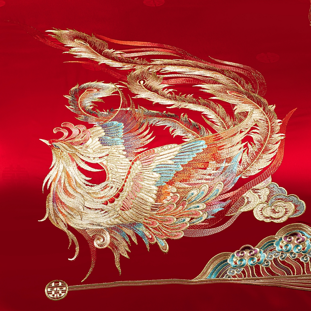 91家纺网 家纺一手货源 找家纺 蒂爵 2026婚庆新疆长绒棉纯棉原版大绣花婚庆四件套多件套340系列 龙凤婚约