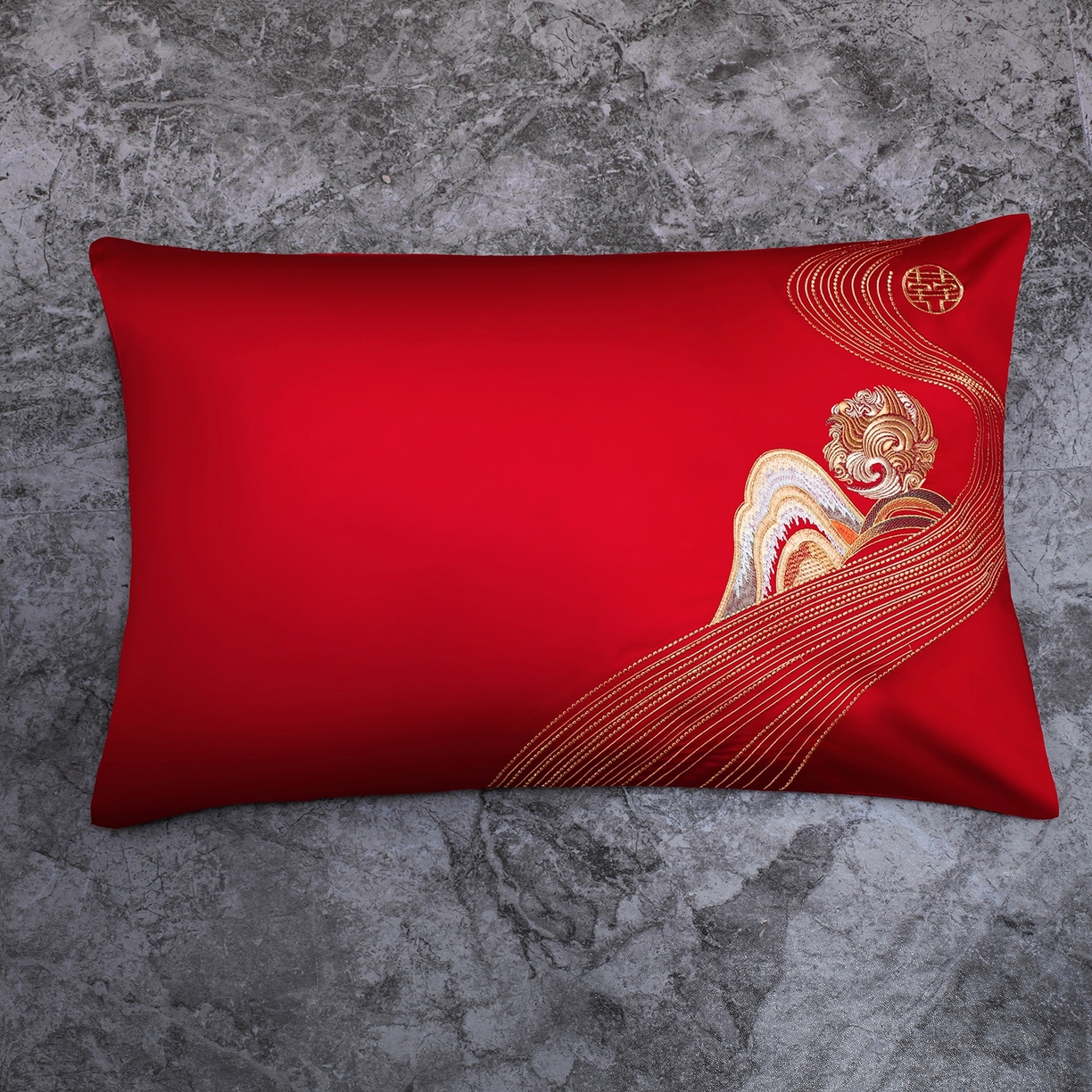 91家纺网 家纺一手货源 找家纺 蒂爵 2026婚庆新疆长绒棉纯棉原版大绣花婚庆四件套多件套340系列 盛世红妆