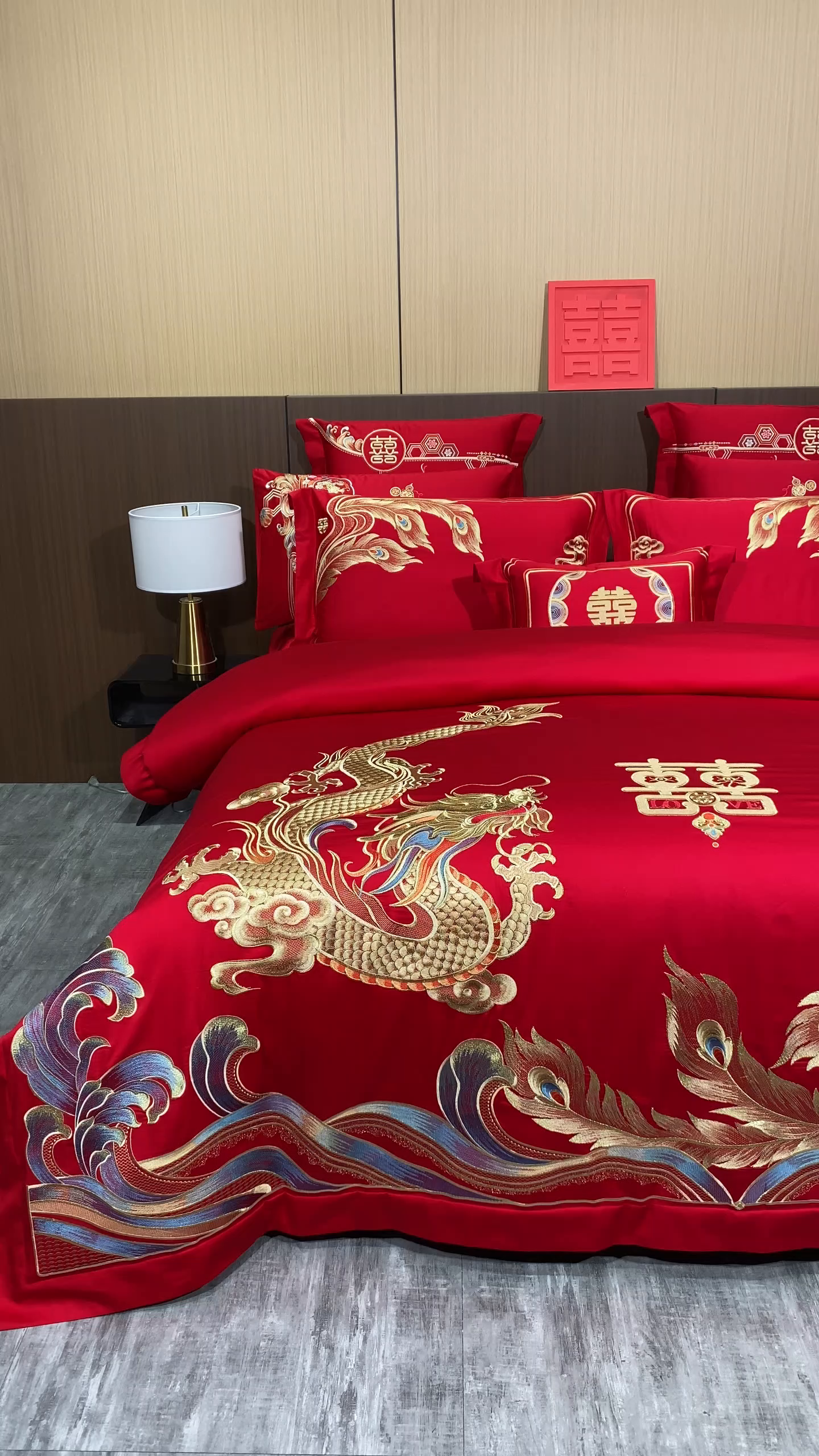 91家纺网 家纺一手货源 找家纺 （总）蒂爵 2026婚庆新疆长绒棉纯棉原版大绣花婚庆四件套多件套340系列