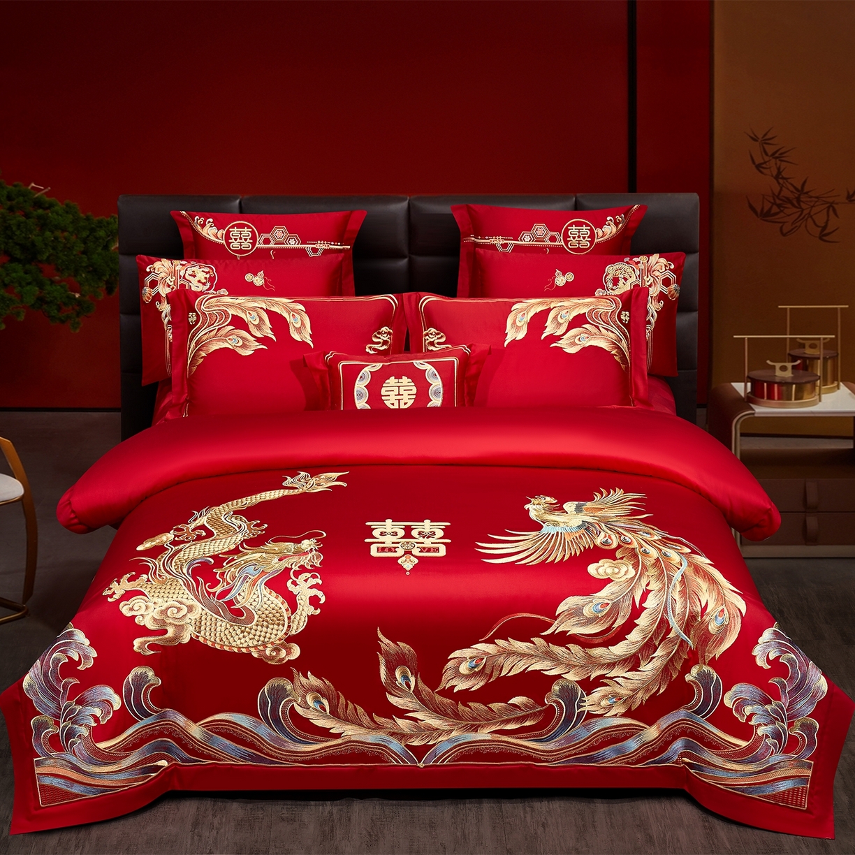 （总）蒂爵 2026婚庆新疆长绒棉纯棉原版大绣花婚庆四件套多件套340系列