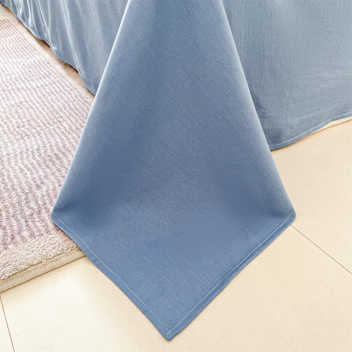 91家纺网 家纺一手货源 找家纺 名兮家居 2026新款A类全棉棉麻四件套 岁月静好