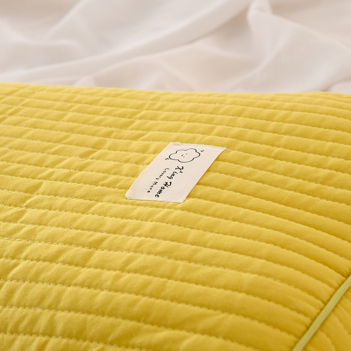 91家纺网 家纺一手货源 找家纺 莉迪娅 2026新款枕芯全棉韩式砂洗全荞麦枕枕头枕芯 韩式砂洗黄色