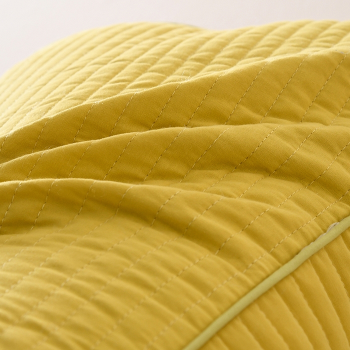 91家纺网 家纺一手货源 找家纺 莉迪娅 2026新款枕芯全棉韩式砂洗全荞麦枕枕头枕芯 韩式砂洗黄色