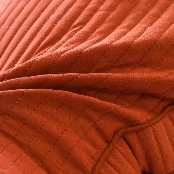 91家纺网 家纺一手货源 找家纺 莉迪娅 2026新款枕芯全棉韩式砂洗全荞麦枕枕头枕芯 韩式砂洗橘红色