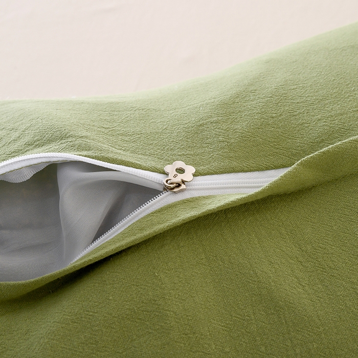 91家纺网 家纺一手货源 找家纺 莉迪娅 2026新款枕芯全棉韩式砂洗全荞麦枕枕头枕芯 韩式砂洗浅绿色