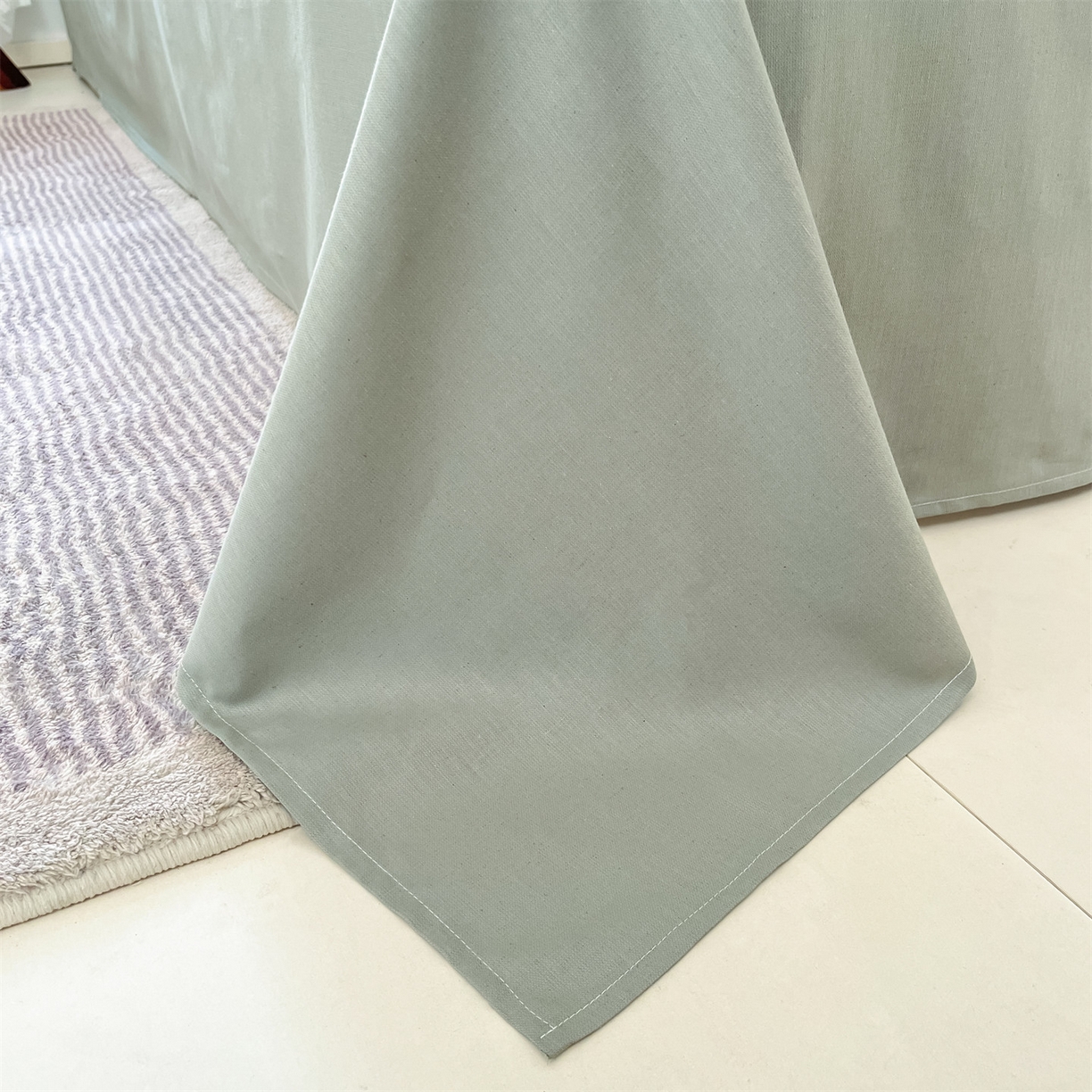 91家纺网 家纺一手货源 找家纺 名兮家居 2026新款A类全棉棉麻四件套 松间雾