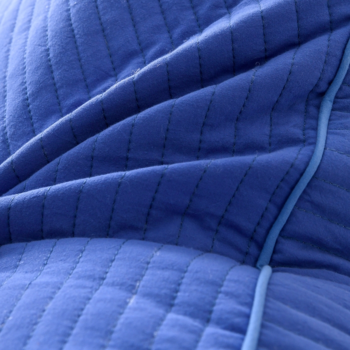 91家纺网 家纺一手货源 找家纺 莉迪娅 2026新款枕芯全棉韩式砂洗全荞麦枕枕头枕芯 韩式砂洗深蓝色