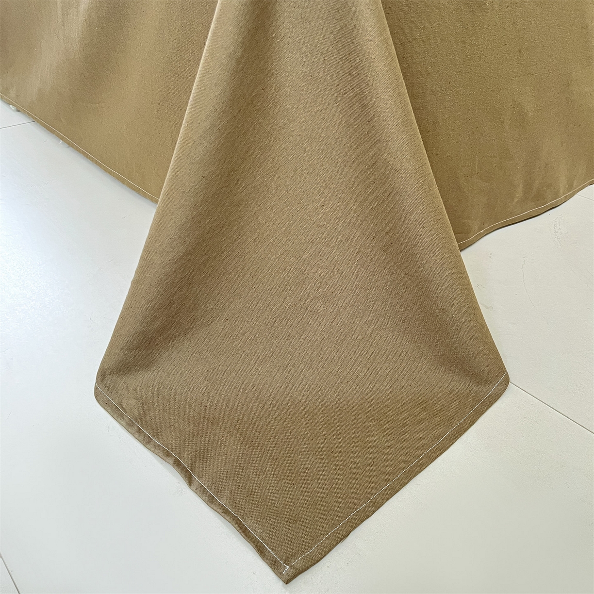 91家纺网 家纺一手货源 找家纺 名兮家居 2026新款A类全棉棉麻四件套 焦糖石纹