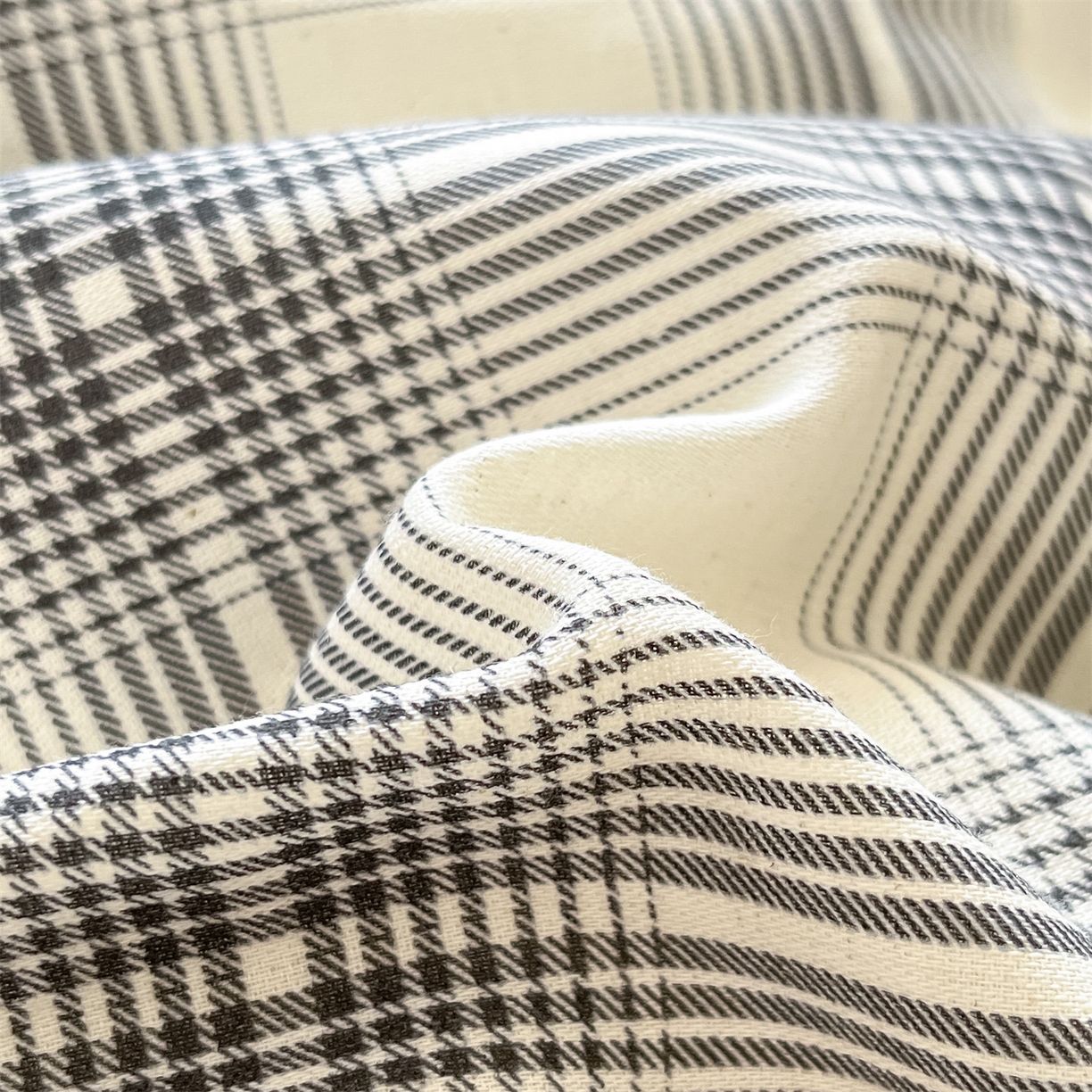 91家纺网 家纺一手货源 找家纺 名兮家居 2026新款A类全棉棉麻四件套 暖棕格