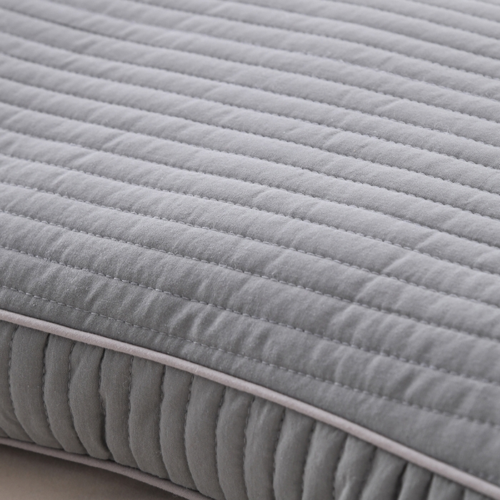 91家纺网 家纺一手货源 找家纺 莉迪娅 2026新款枕芯全棉韩式砂洗全荞麦枕枕头枕芯 韩式砂洗灰色