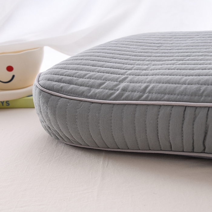 91家纺网 家纺一手货源 找家纺 莉迪娅 2026新款枕芯全棉韩式砂洗全荞麦枕枕头枕芯 韩式砂洗灰色