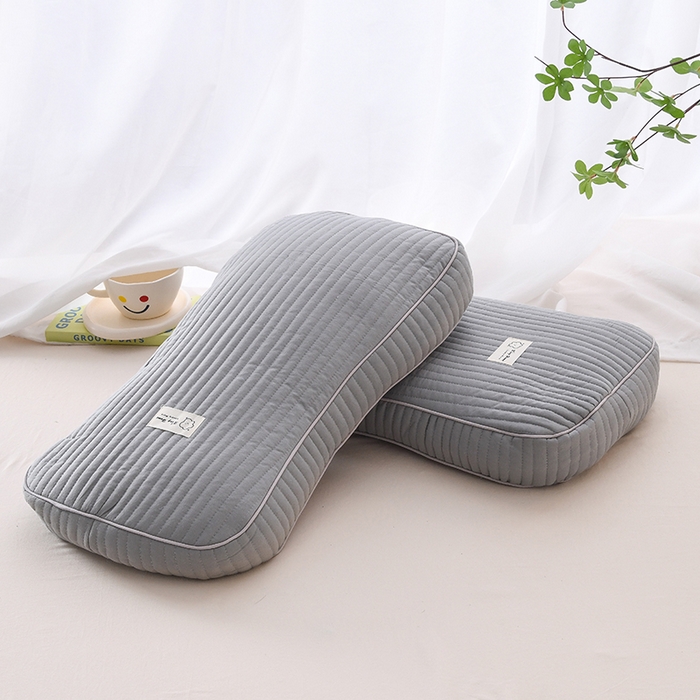 91家纺网 家纺一手货源 找家纺 莉迪娅 2026新款枕芯全棉韩式砂洗全荞麦枕枕头枕芯 韩式砂洗灰色