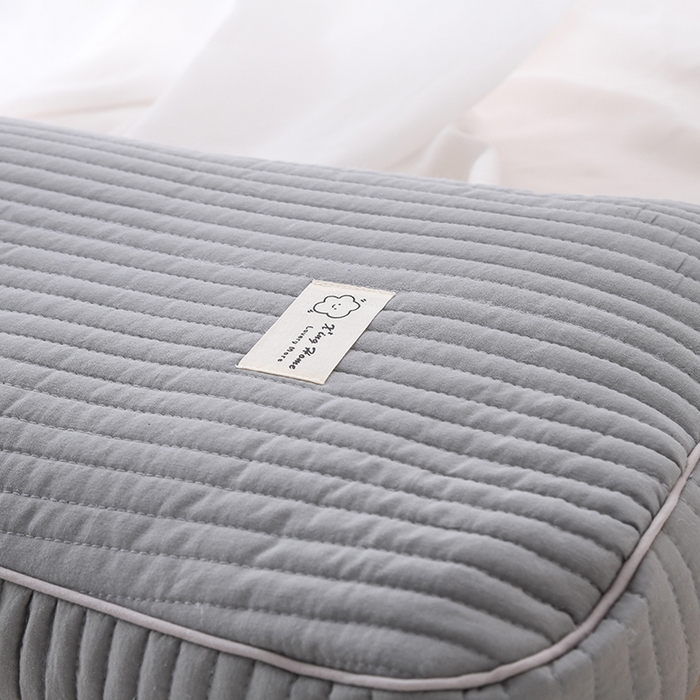 91家纺网 家纺一手货源 找家纺 莉迪娅 2026新款枕芯全棉韩式砂洗全荞麦枕枕头枕芯 韩式砂洗灰色