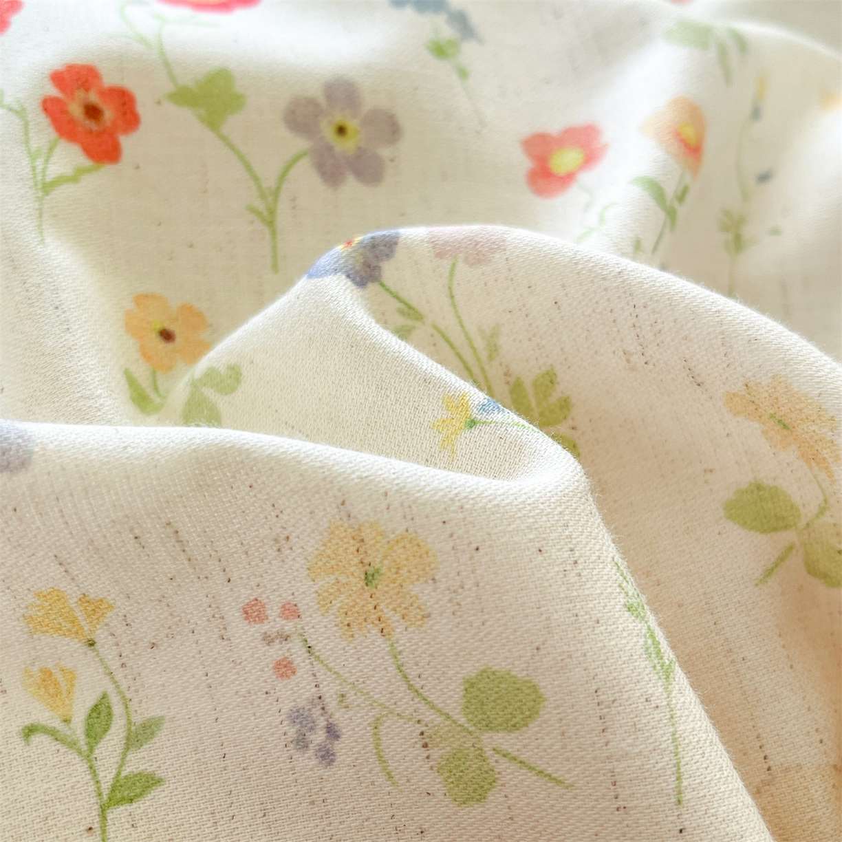 91家纺网 家纺一手货源 找家纺 名兮家居 2026新款A类全棉棉麻四件套 花间兔语