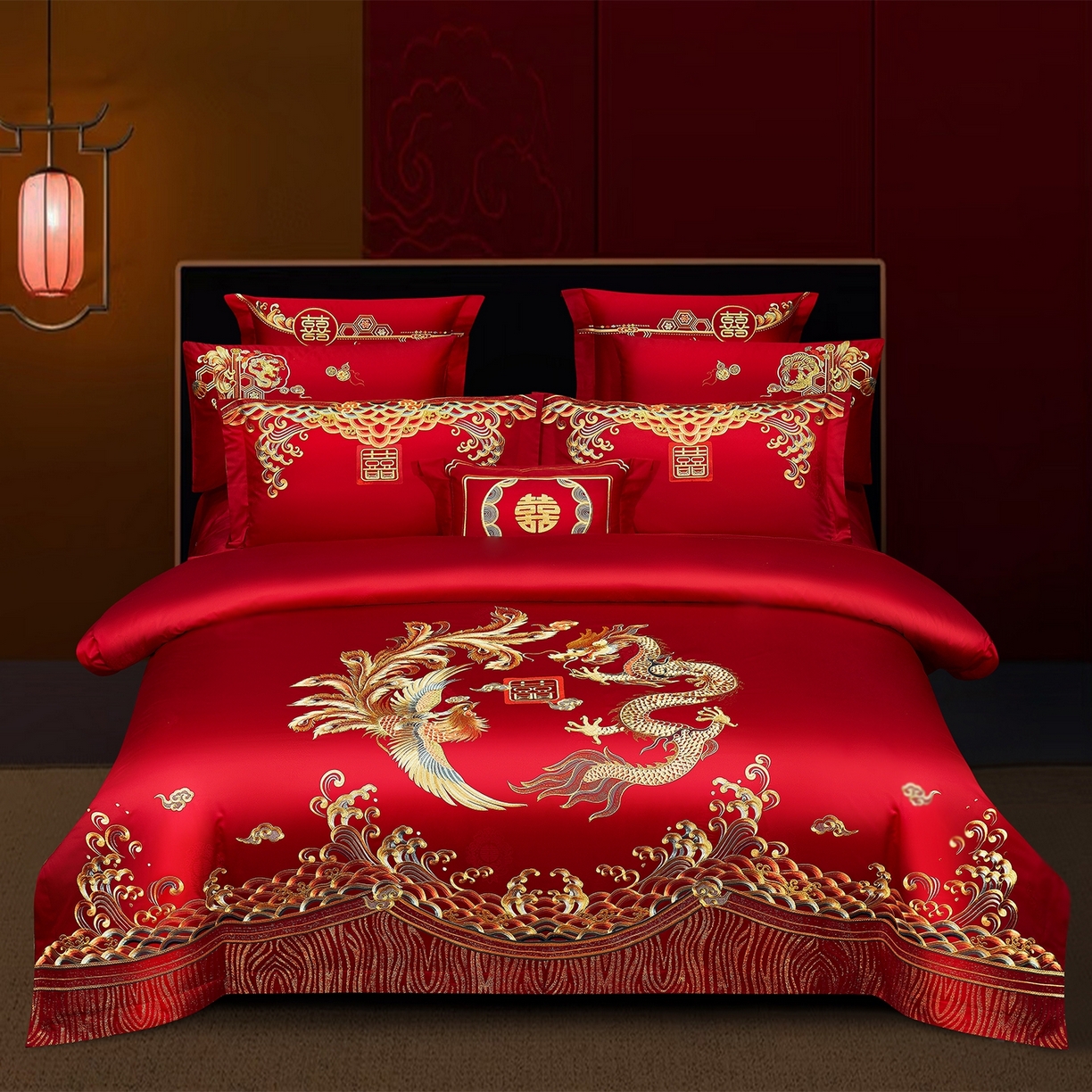 91家纺网 家纺一手货源 找家纺 （总）蒂爵 2026婚庆新疆长绒棉纯棉原版大绣花婚庆四件套多件套340系列