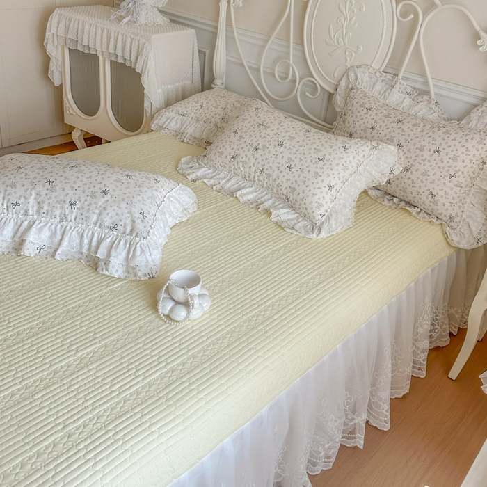 91家纺网 家纺一手货源 找家纺 瑞宝 2026新款全棉碎花AB夹棉床裙四件套系列 贝拉