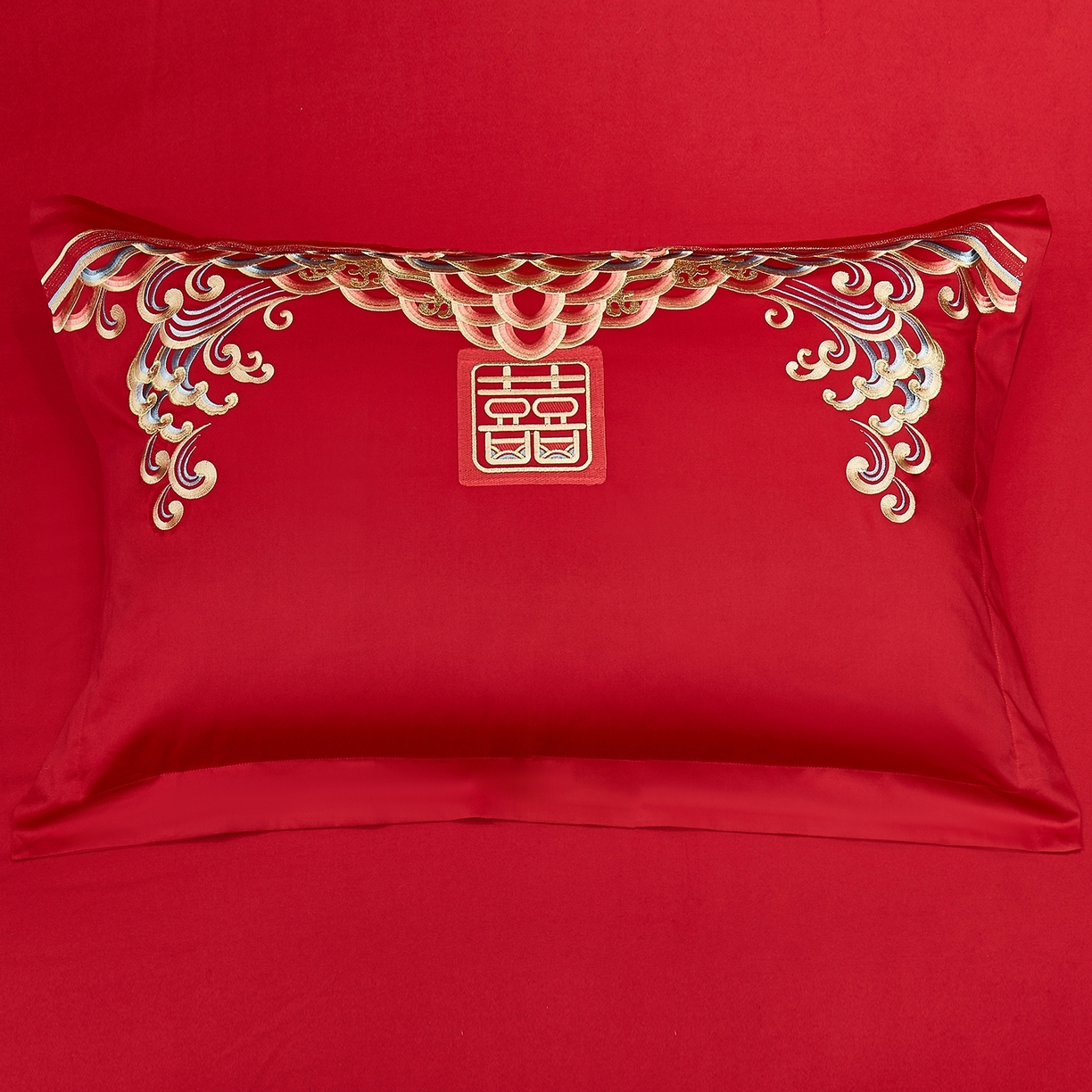 91家纺网 家纺一手货源 找家纺 蒂爵 2026婚庆新疆长绒棉纯棉原版大绣花婚庆四件套多件套340系列 龙凤王朝金