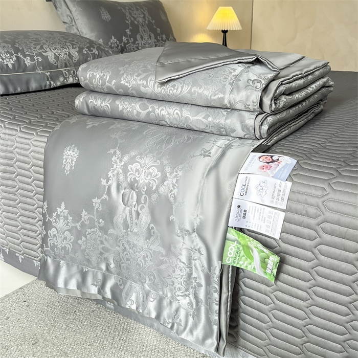 91家纺网 家纺一手货源 找家纺 （总）大麦家纺 2026年高精密锦缎提花夏被四件套