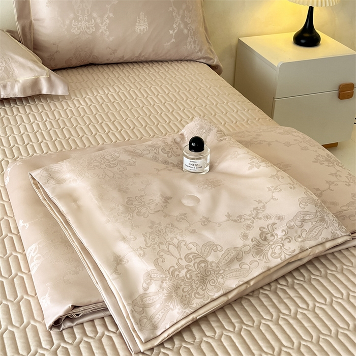 91家纺网 家纺一手货源 找家纺 （总）大麦家纺 2026年高精密锦缎提花夏被四件套