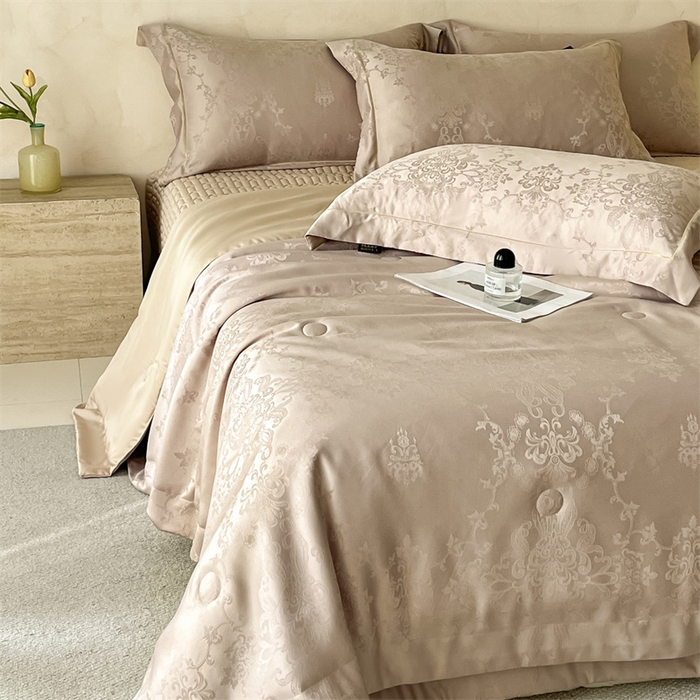 91家纺网 家纺一手货源 找家纺 （总）大麦家纺 2026年高精密锦缎提花夏被四件套