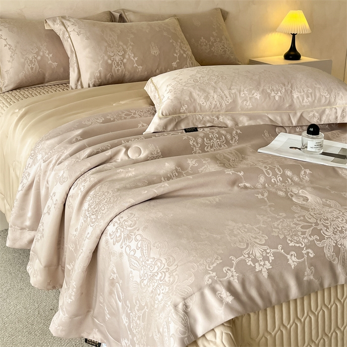 91家纺网 家纺一手货源 找家纺 （总）大麦家纺 2026年高精密锦缎提花夏被四件套