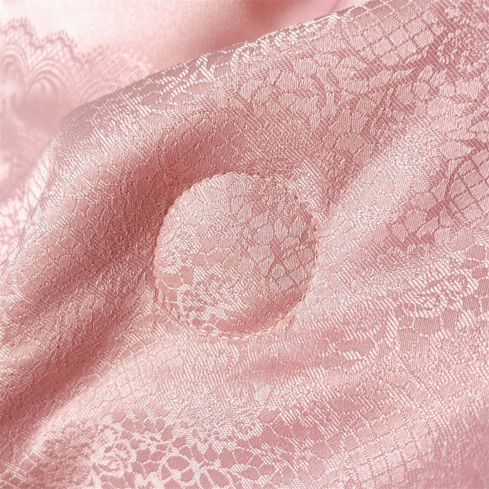 91家纺网 家纺一手货源 找家纺 大麦家纺 2026年高精密锦缎提花夏被四件套 梦网-粉