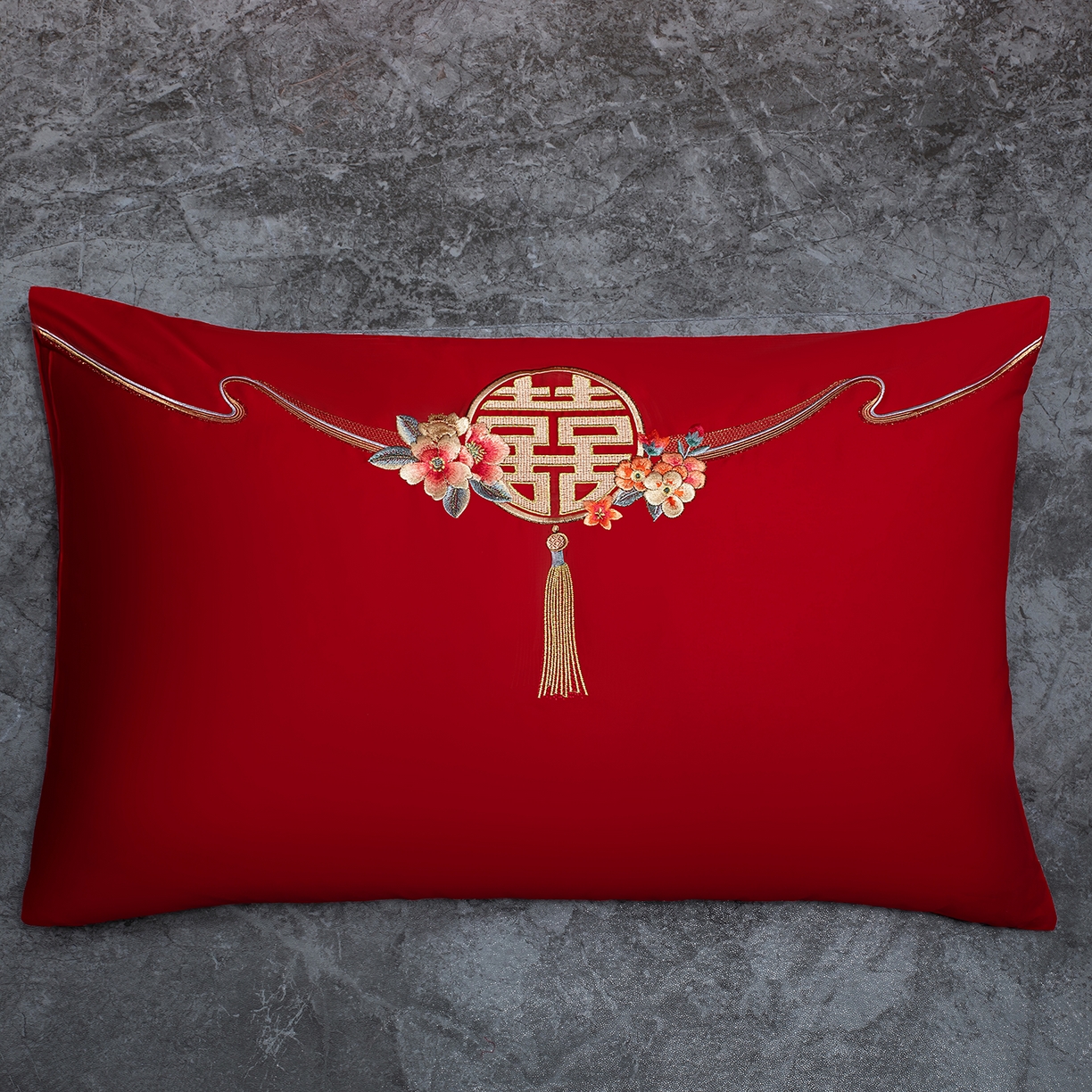 91家纺网 家纺一手货源 找家纺 蒂爵 2026年100支婚庆长绒棉纯棉时尚小红书爆款刺绣婚庆四件套多件套280系列 才子佳人