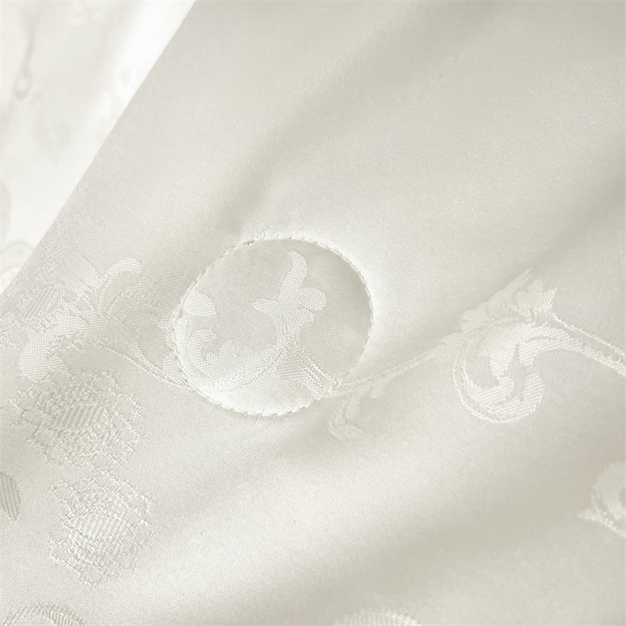 91家纺网 家纺一手货源 找家纺 大麦家纺 2026年高精密锦缎提花夏被四件套 密锁-米白