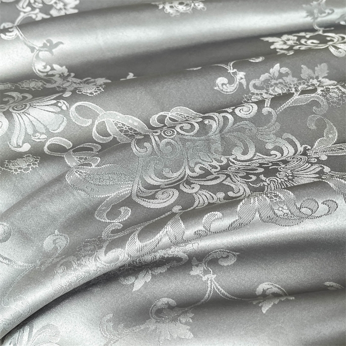 91家纺网 家纺一手货源 找家纺 大麦家纺 2026年高精密锦缎提花夏被四件套 密锁-浅灰