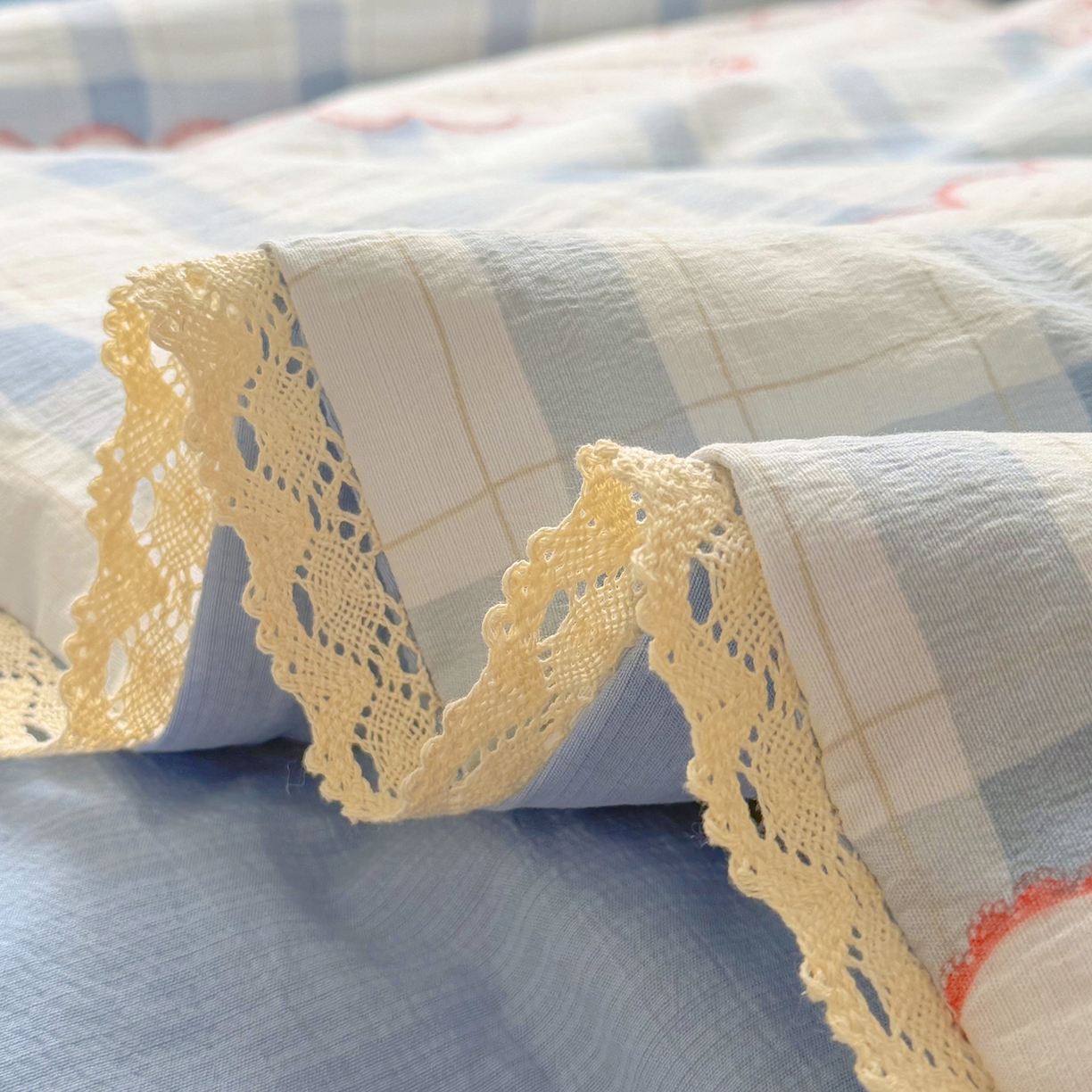 91家纺网 家纺一手货源 找家纺 悠米悠家 2026春夏新款木棉双层纱单夏被夏凉被空调被 告白气球