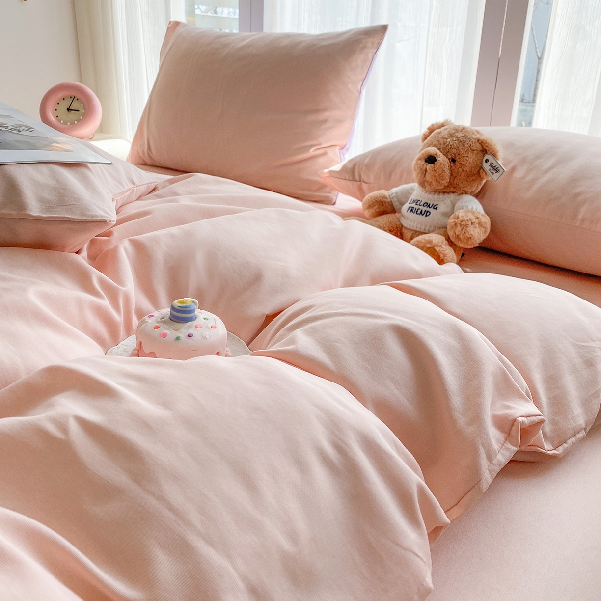 91家纺网 家纺一手货源 找家纺 （总）女子家纺 2026新款全棉纯棉水洗棉布标四件套