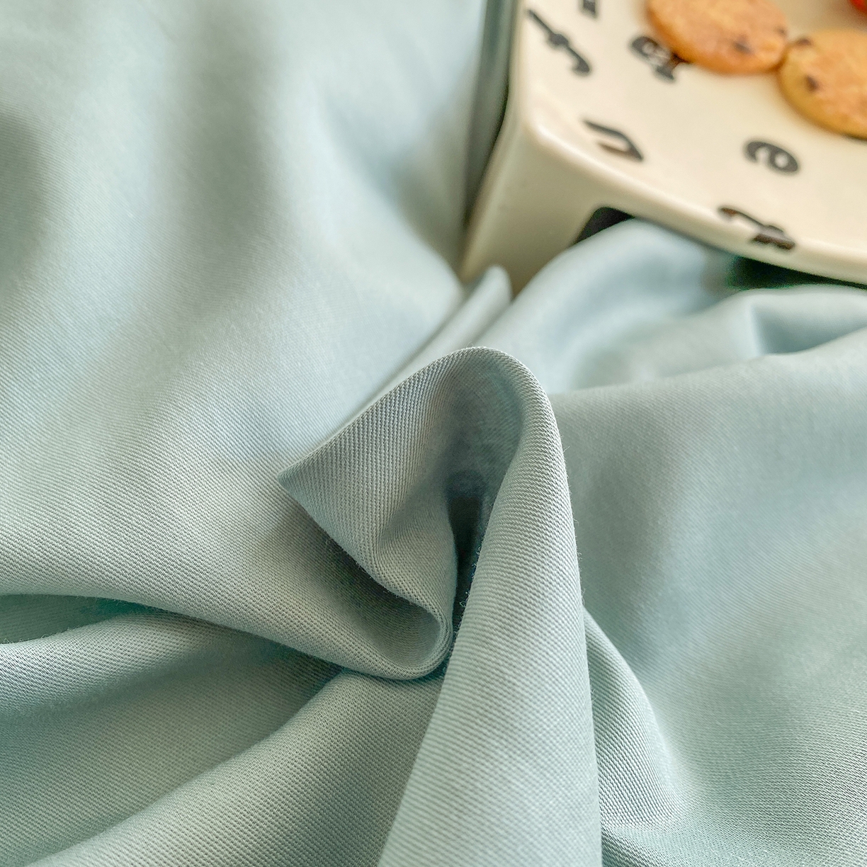 91家纺网 家纺一手货源 找家纺 女子家纺 2026新款全棉纯棉水洗棉布标四件套 浅蓝