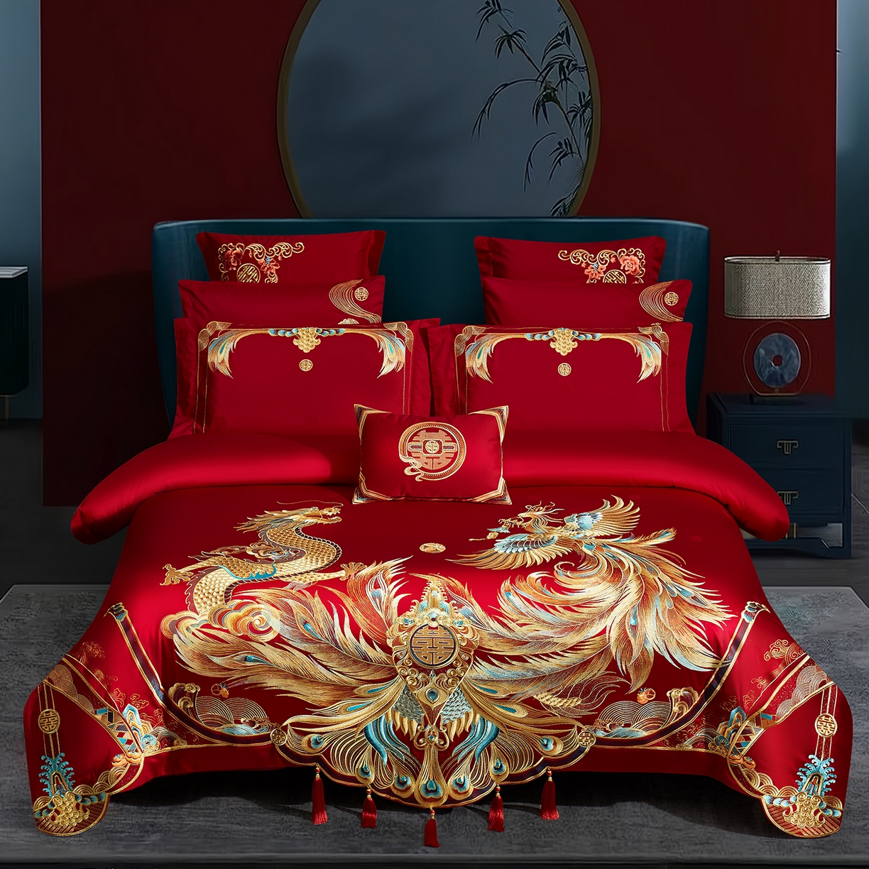 （总）蒂爵 2026新款提花顶奢重工绣花工艺款婚庆四件套多件套490系列